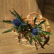 Цветы и флористика handmade. Livemaster - original item Blue head made of polymer clay. Handmade.