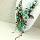 Morning Turquoise Bay. Choker, removable floral decor. Necklace. ms. Decorator. My Livemaster. Фото №5