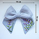 Order Bow Hairpin Linen - Embroidery Flowers. annetka-ann (annetka-ann). Livemaster. . Hairpins Фото №3