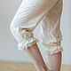 Pantaloons for women with lace vanilla color