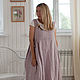 Сарафан изо льна Gray Lilac MUHA-147d. Сарафаны. MUHA (vintagechic). Интернет-магазин Ярмарка Мастеров.  Фото №2
