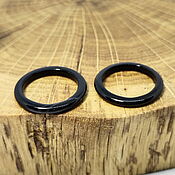 Украшения handmade. Livemaster - original item 12.5 r-r Thin ring Black agate (tkcha125). Handmade.