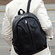 Backpack leather black Urban Fashion R41-111. Backpacks. Natalia Kalinovskaya. Online shopping on My Livemaster.  Фото №2
