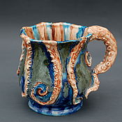 Посуда handmade. Livemaster - original item Octopus Mug. Handmade.