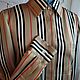 Рубашка из атласного шелка в стиле Burberry. Рубашки. Dress2Impress (elenarhamore). Интернет-магазин Ярмарка Мастеров.  Фото №2