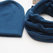 Аксессуары handmade. Livemaster - original item Set: beanie double snood hat in two turns. Handmade.