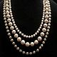 Pearl necklace of three strands of white pearls- 'Russian North', Necklace, Tel Aviv,  Фото №1
