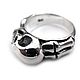 Кольцо из серебра Simple Skull ARR28-01. Кольца. Blacksilver. Интернет-магазин Ярмарка Мастеров.  Фото №2