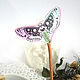 Wooden Beech Hairpin with Butterfly Moth Holography, Hairpin, Taganrog,  Фото №1