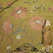 Материалы для творчества handmade. Livemaster - original item Taffeta embroidered silk italian fabrics. Handmade.