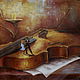 Картина маслом "Музыка. Скрипка", Картины, Севастополь,  Фото №1