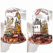 Посуда handmade. Livemaster - original item Kaliningrad-Konigsberg beer mug (Painted, amber). Handmade.