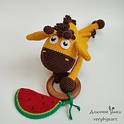 Куклы и игрушки handmade. Livemaster - original item Toy for kids Giraffe Zhorik with juniper beads. Handmade.