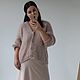 Кардиган женский вязаный из мохера на пуговицах бежевый коричневый, Кардиганы, Вологда,  Фото №1