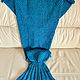 Плед вязаный хвост русалки для детей и взрослых. Пледы. Vita_knit. Ярмарка Мастеров.  Фото №5