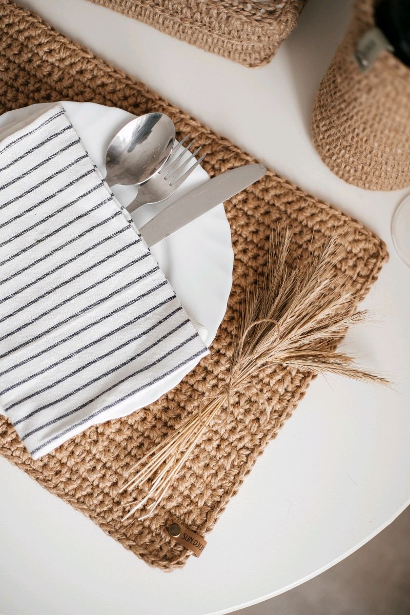 Сервировочные салфетки из джута прямоугольные – заказать на Ярмарке ...