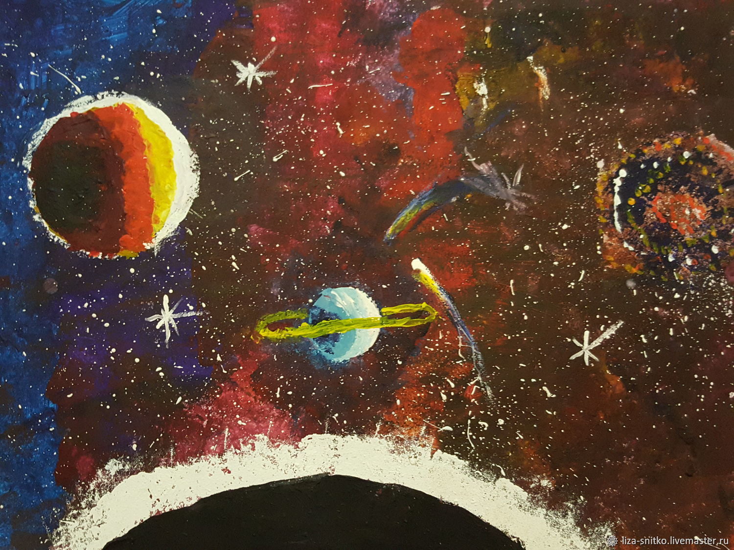Детские картины космоса. Рисование космос красками. Космос красками для детей. Картина космос. Картина космос для детей.