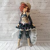 Chanterelle glamorous, author's, textile doll