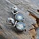 Заказать Серьги серебро, латунь, монеты и Аквамарины. Miss Tiffany jewelry (Леся). Ярмарка Мастеров. . Серьги классические Фото №3