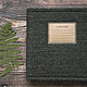 Mini album for herbarium made of green tweed (20 kraft sheets)