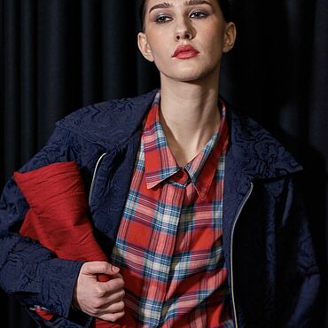 Одежда ручной работы. Ярмарка Мастеров - ручная работа Авторская рубашка «Red checkered print“. Handmade.