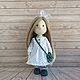 Кукла ручной работы. Платье в горошек. Тыквоголовка. Vera's dolls. Ярмарка Мастеров.  Фото №5