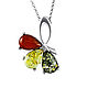 Silver pendant (silver, gilt) with natural amber 3 colors, Pendant, Kaliningrad,  Фото №1