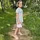Повязка на голову / льняная резинка для волос. Повязки. Нежное бельё из льна. Ярмарка Мастеров.  Фото №6