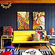 A bright abstract painting in the gold potal Klimt. Kiss. Pictures. House of the Sun (irina-bast). My Livemaster. Фото №6