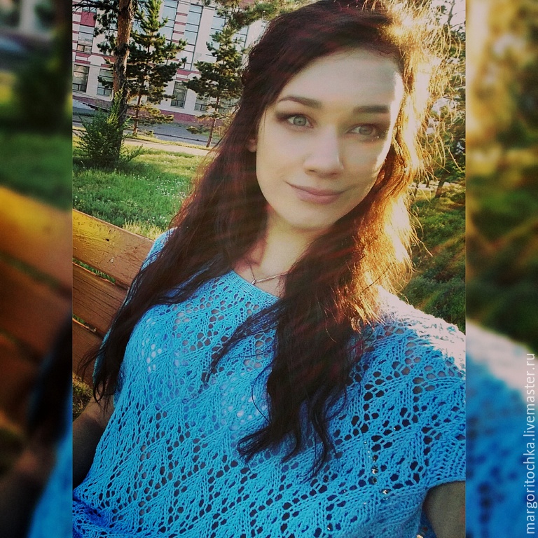 Летний ажурный пуловер доставка