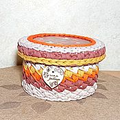 Для дома и интерьера handmade. Livemaster - original item Basket with lid (Casket) knitted 