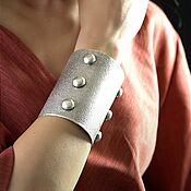 Украшения handmade. Livemaster - original item Silver-plated bracelets trunks cuffs. Handmade.