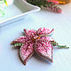 Brooch-pin: A delicate pink Lily. Brooches. helgaboho. Online shopping on My Livemaster.  Фото №2