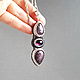 Purple Beaded Pendant, Purple Stone Pendant, Pendant, Moscow,  Фото №1