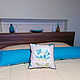Bedspread with pillows-beige-chocolate-turquoise. Blankets. Designer-Mart (designer-mart). Online shopping on My Livemaster.  Фото №2
