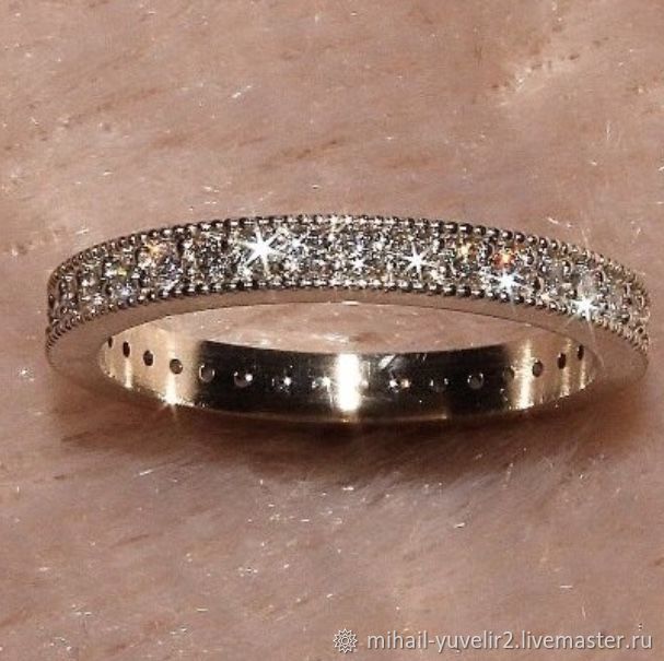 Кольцо «Дорожка» с бриллиантами в интернет-магазине Ярмарка Мастеров по цене 85500 ₽ – F8B19RU