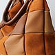 Bag-bag made of genuine leather Patchwork red-brown. Sacks. Olga'SLuxuryCreation. Online shopping on My Livemaster.  Фото №2