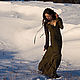 Elven Dress Long Fantasy Linen Khaki Hooded Elvish Dress. Dresses. mongolia. Online shopping on My Livemaster.  Фото №2