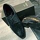 Men's Derby, ostrich leather, fur, black, handmade!. Derby. SHOES&BAGS. Online shopping on My Livemaster.  Фото №2