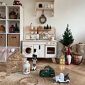 wooden Dollhouse with furniture