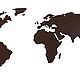 Деревянная карта мира на стену 120х60 см, венге. Карты мира. Afi Design. Интернет-магазин Ярмарка Мастеров.  Фото №2