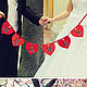 Растяжка Mr&Mrs красные сердца, Свадебные аксессуары, Москва,  Фото №1