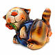 Order Ceramic figurine 'Cat with cherries'. aboka. Livemaster. . Figurines Фото №3