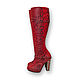 Boots Python skin. Beautiful boots from Python to order. Womens boots handmade. Boots of Python on the heel. Fashionable boots from Python. Soft boots made of Python. Economie boots with zipper.

