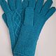 Knitted mohair gloves, turquoise. Gloves. HOBBIMANIYA. My Livemaster. Фото №5