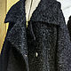 El cálido abrigo de lana - albornoz. De gran tamaño. ' Black', Headwear Sets, Moscow,  Фото №1