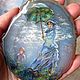 Panel ( Pendant ) painted on the stone, ' Woman with a parasol '. Pendants. Picture&miniature lacquer painting. Online shopping on My Livemaster.  Фото №2