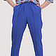 Classic trousers narrowed with an elastic band blue. Pants. Yana Levashova Fashion. My Livemaster. Фото №4