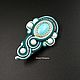 Soutache brooch ' Sea waves'. To buy a brooch. Brooches. Marylee soutache jewelry. Online shopping on My Livemaster.  Фото №2