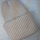  шапка бежевая из Ангоры 80. Шапки. Ирина (samknitting). Интернет-магазин Ярмарка Мастеров.  Фото №2
